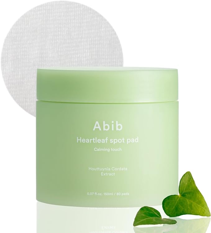 Tampon apaisant pour les taches Heartleaf d'Abib, 75 feuilles (120 ml)