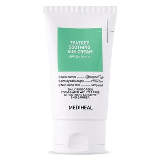 Crème solaire apaisante à l'arbre à thé MEDIHEAL 50 ml (SPF 50+ PA++++)