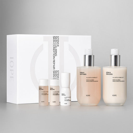 Coffret de soins pour la peau IOPE Stem 3 Adoucissant et Émulsion