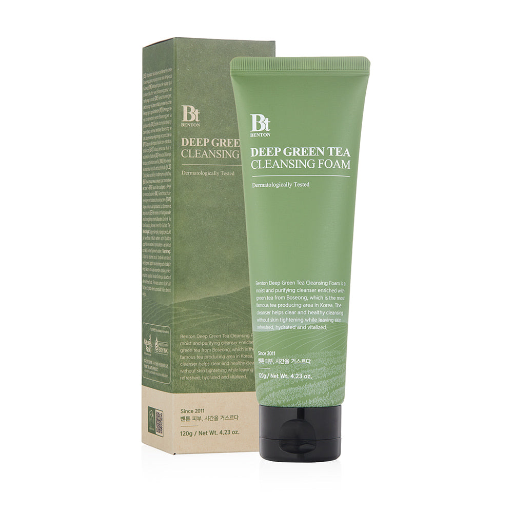 Mousse nettoyante au thé vert Benton Deep 120 g