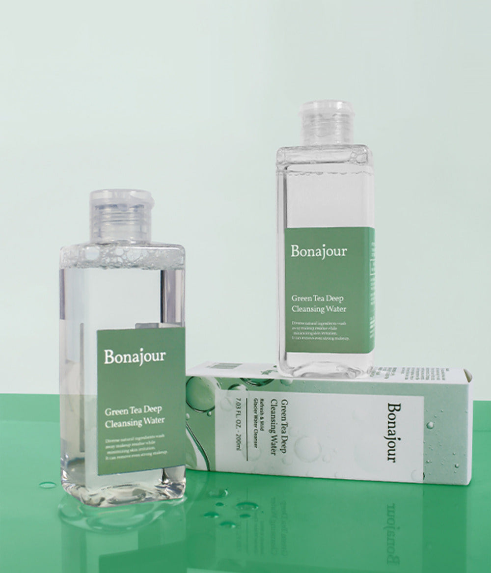 Bonajour Eau Nettoyante en Profondeur au Thé Vert 200 ml (Démaquillant)